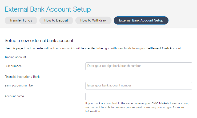 How do I add a bank account to withdraw funds?